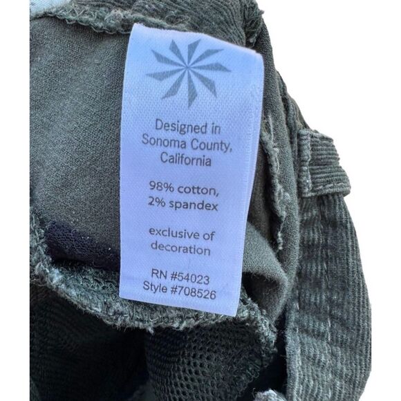 Athleta Green Corduroy A Line Skirt Flare Women 6 - Picture 3 of 4